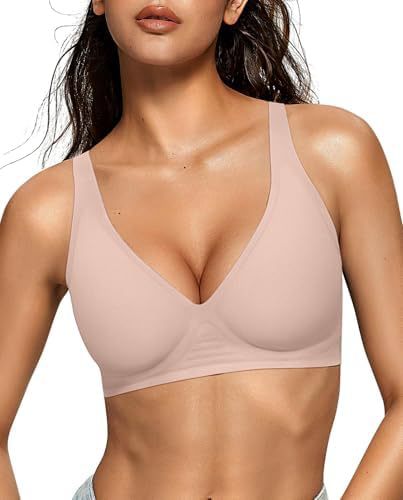 Deep V Wireless Comfort Supportive Wireless T-Shirt Push-Up Bra