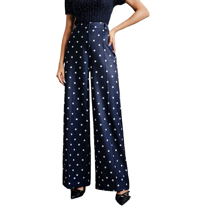 Womens Loose Wide-Leg Trousers Casual Pants Womens High-Waist Versatile Trousers