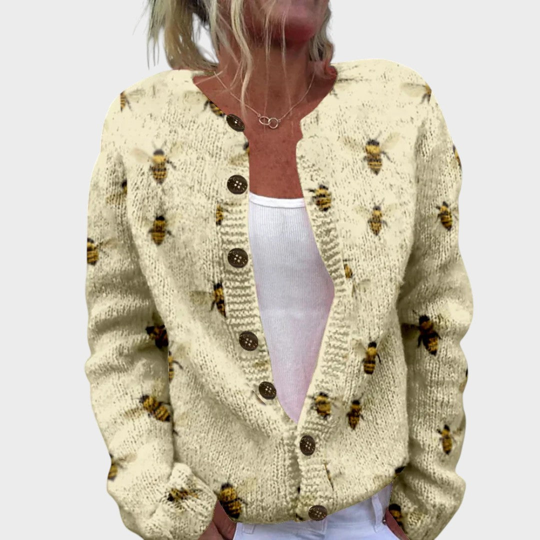 Bianca - Podzimní květinový cardigan