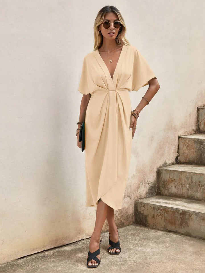 Caia - Midi Envelope Šaty
