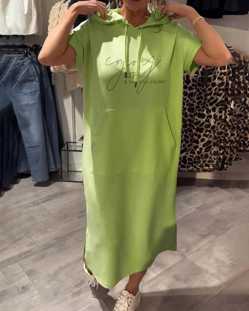 Sásquia - Casual šaty s kapucí