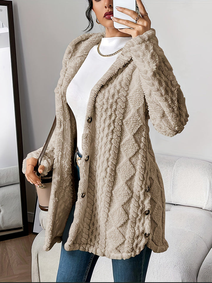 Sara - Kabát s huňatou kapucí