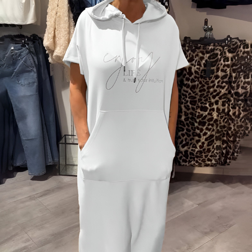 Saskia - Casual šaty s kapucí