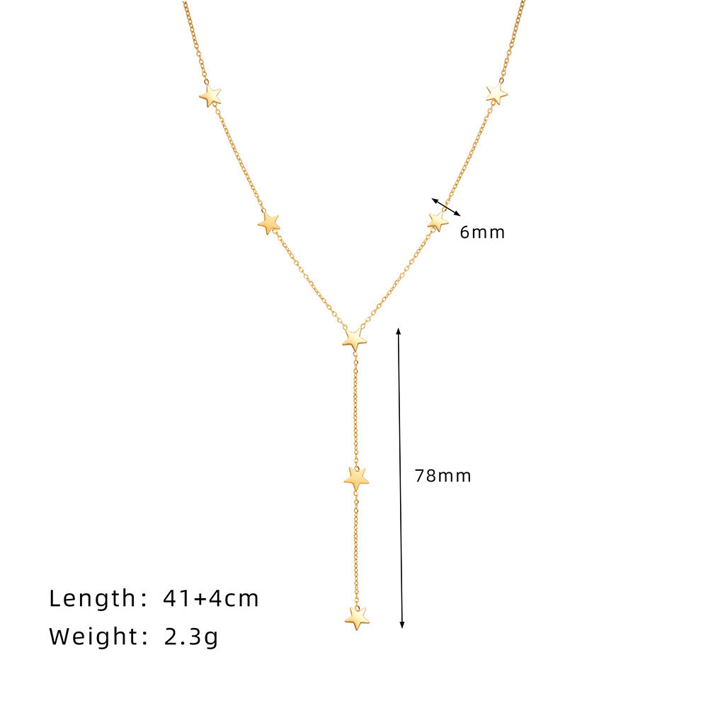 bohemian star clavicle chain