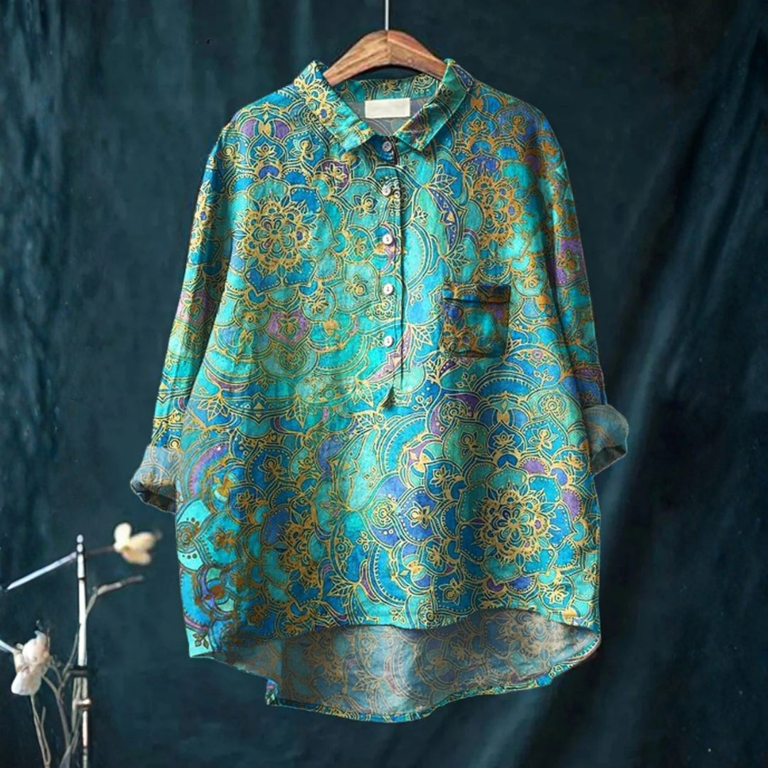 Cátia - Casualní košile s retro uměním