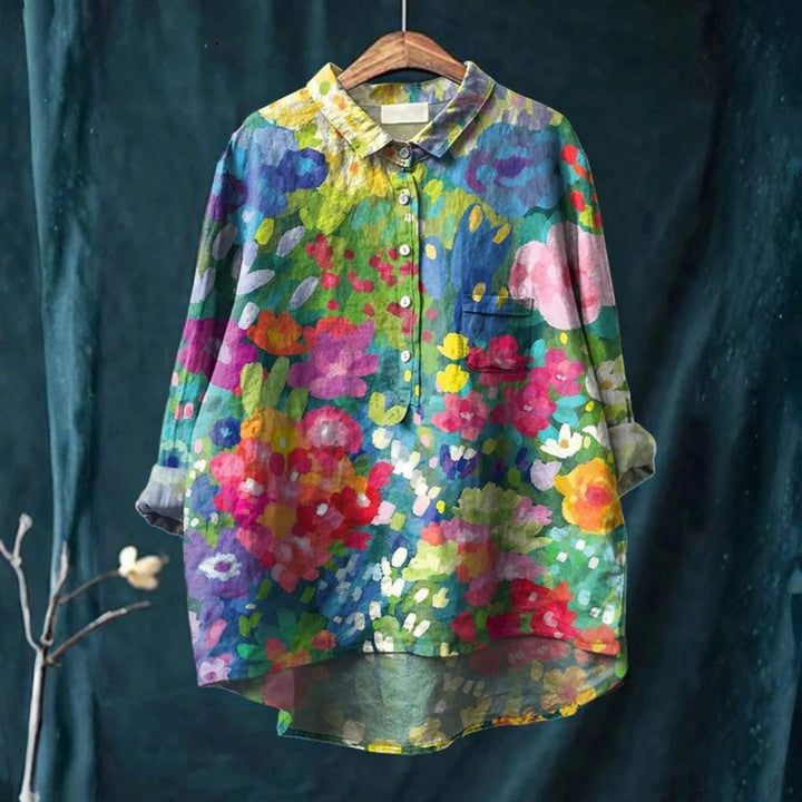 Rebeca - Vintage Kvetinová Casual Košile