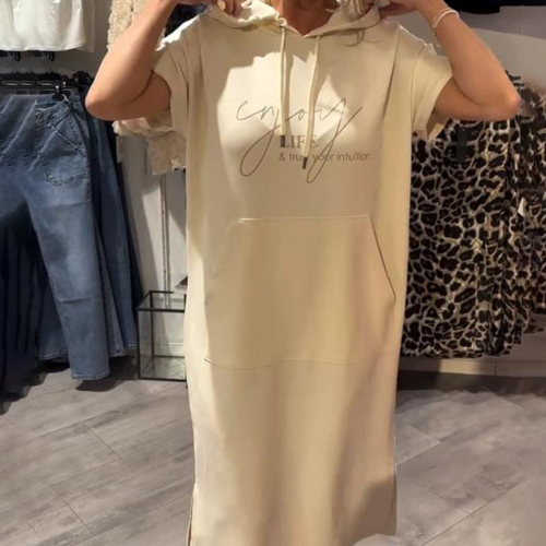 Saskia - Casual šaty s kapucí