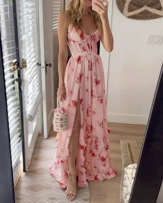 Sónia - Midi šaty s květinovým vzorem
