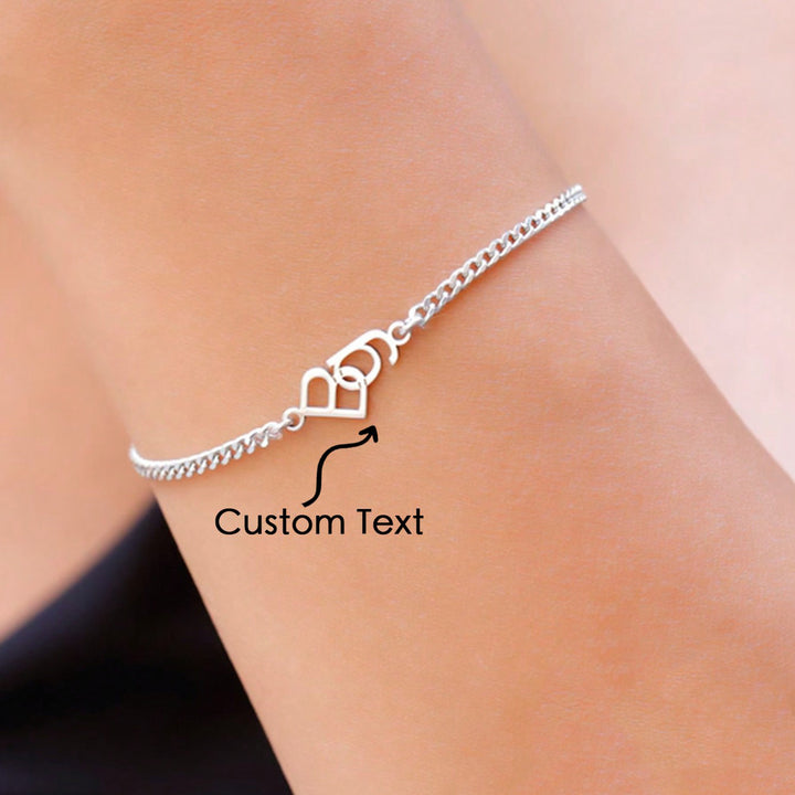 The Letter Bracelet Can Be Customized With Two English