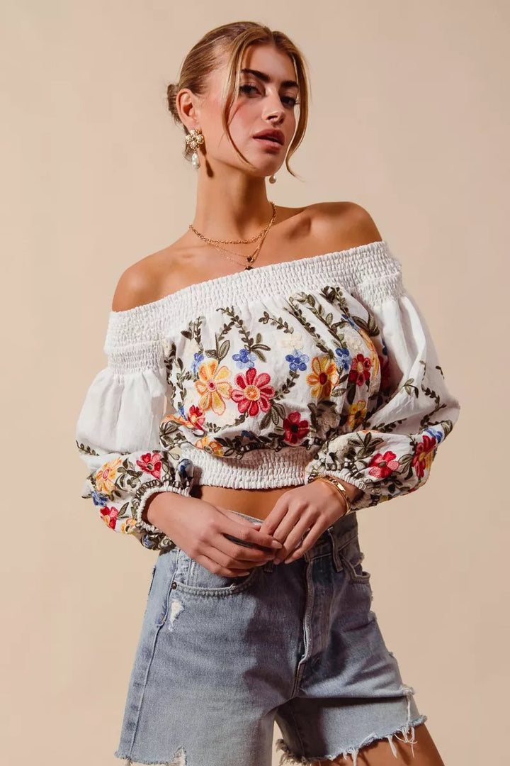 Women's Fashion Spicy Girl Print Off-shoulder Loose Top