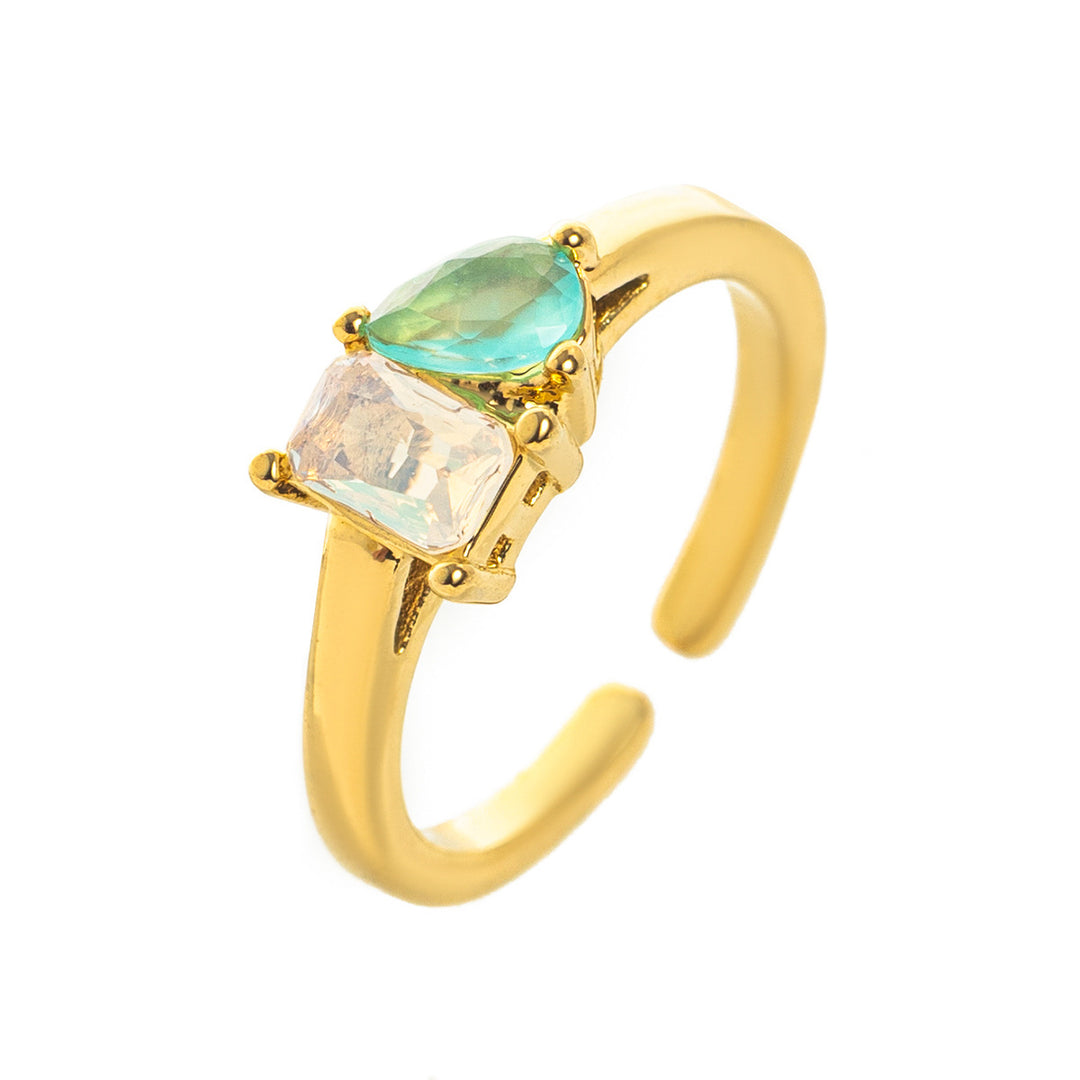 Titanium Steel Multi-Color Zircon December Birthstone 