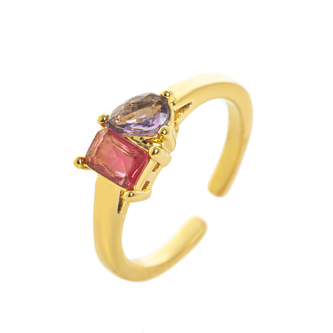 Titanium Steel Multi-Color Zircon December Birthstone 