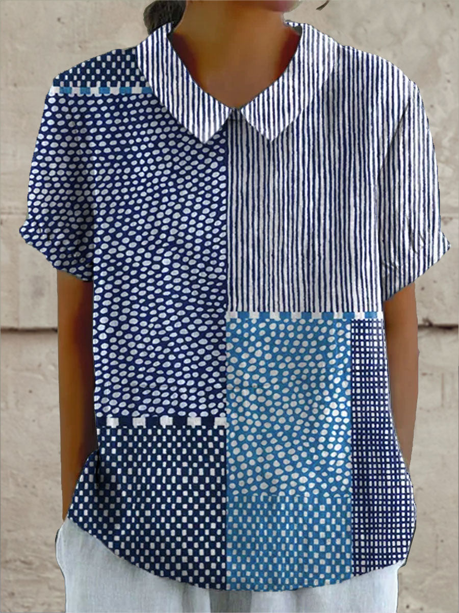 Alina - Košile s Patchwork Vzorem