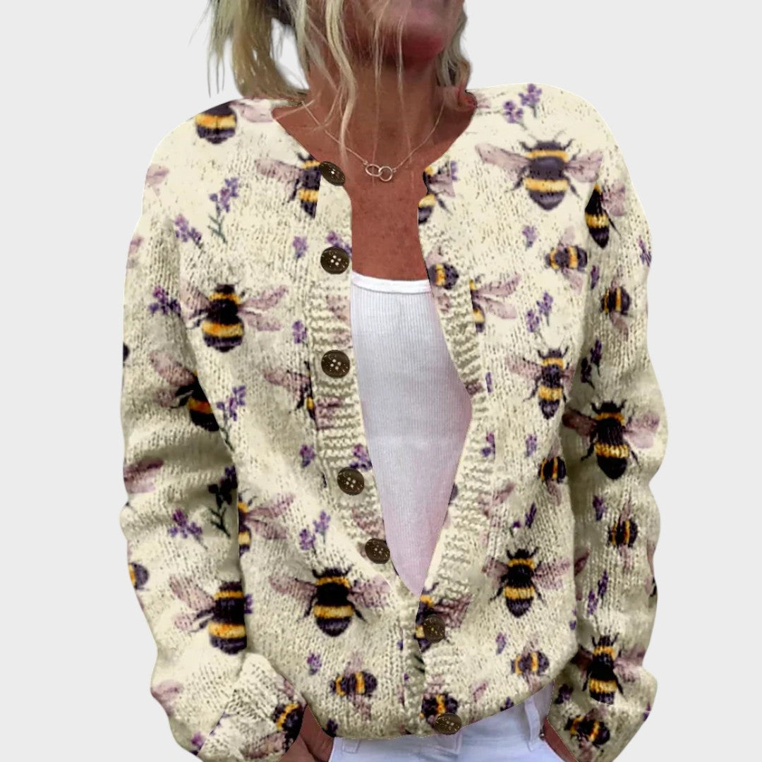 Alice - Podzimní květinový cardigan