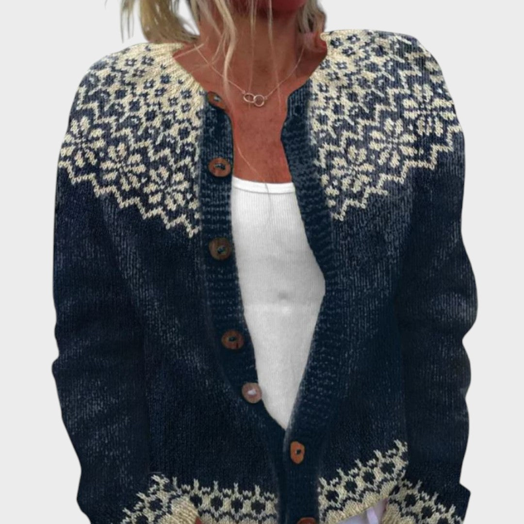 Matilde - Podzimní květinový cardigan