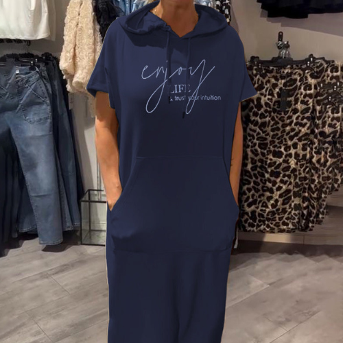 Saskia - Casual šaty s kapucí