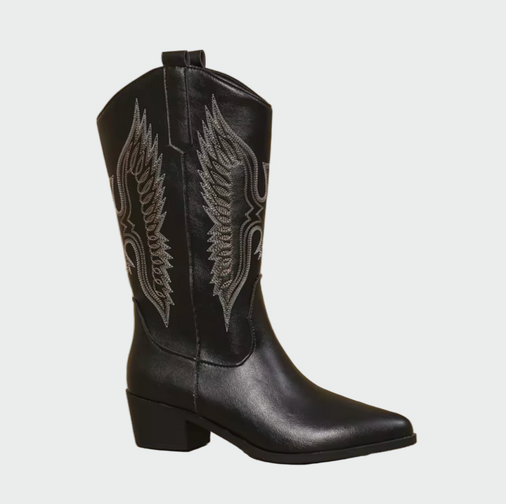 Západní cowboyské boty z kůže