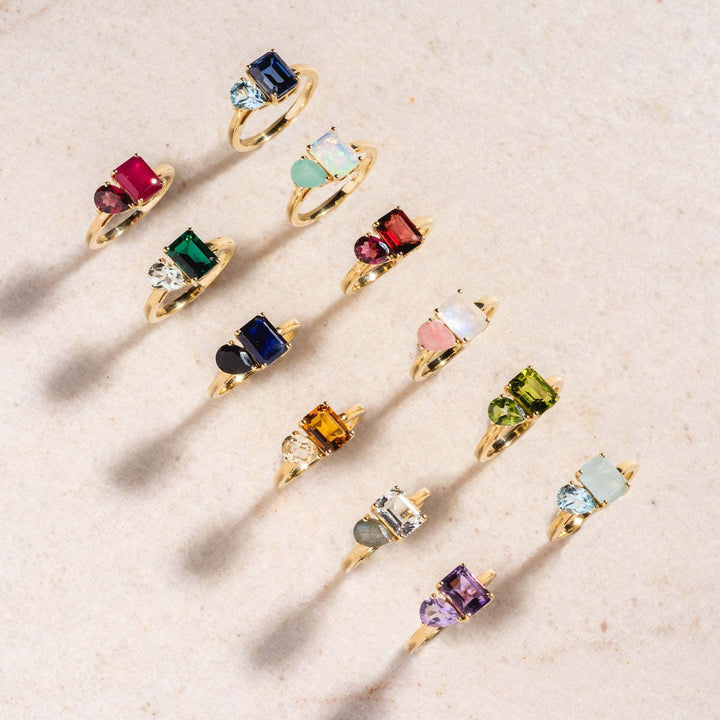 Titanium Steel Multi-Color Zircon December Birthstone 