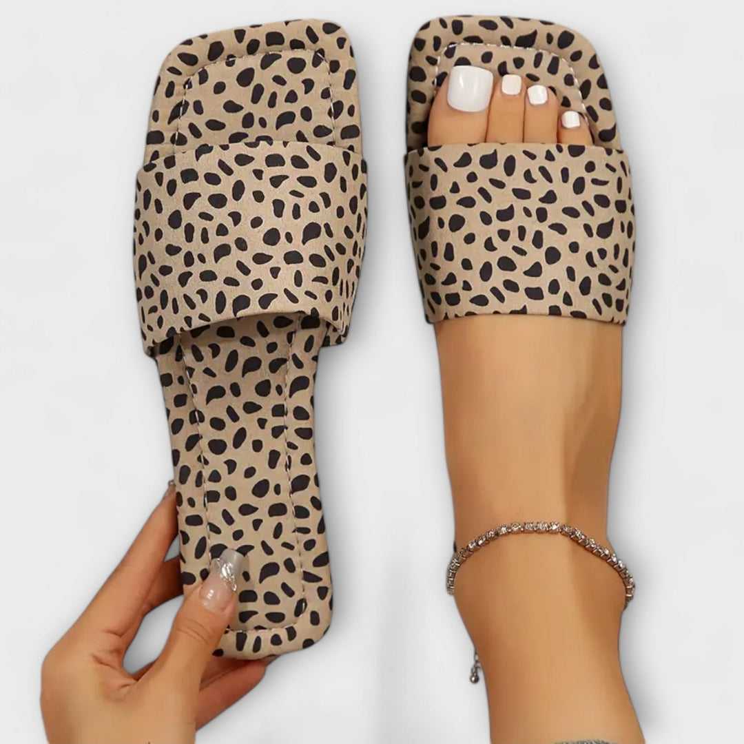 Elisabete - Plátěné mokasíny s leopardím vzorem