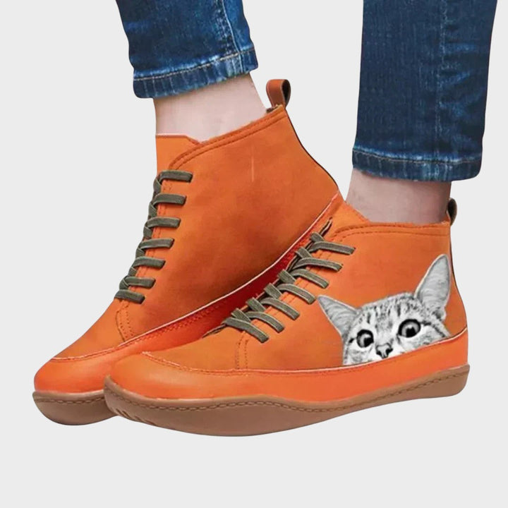 Kitty - Kožené boty pro milovníky koček