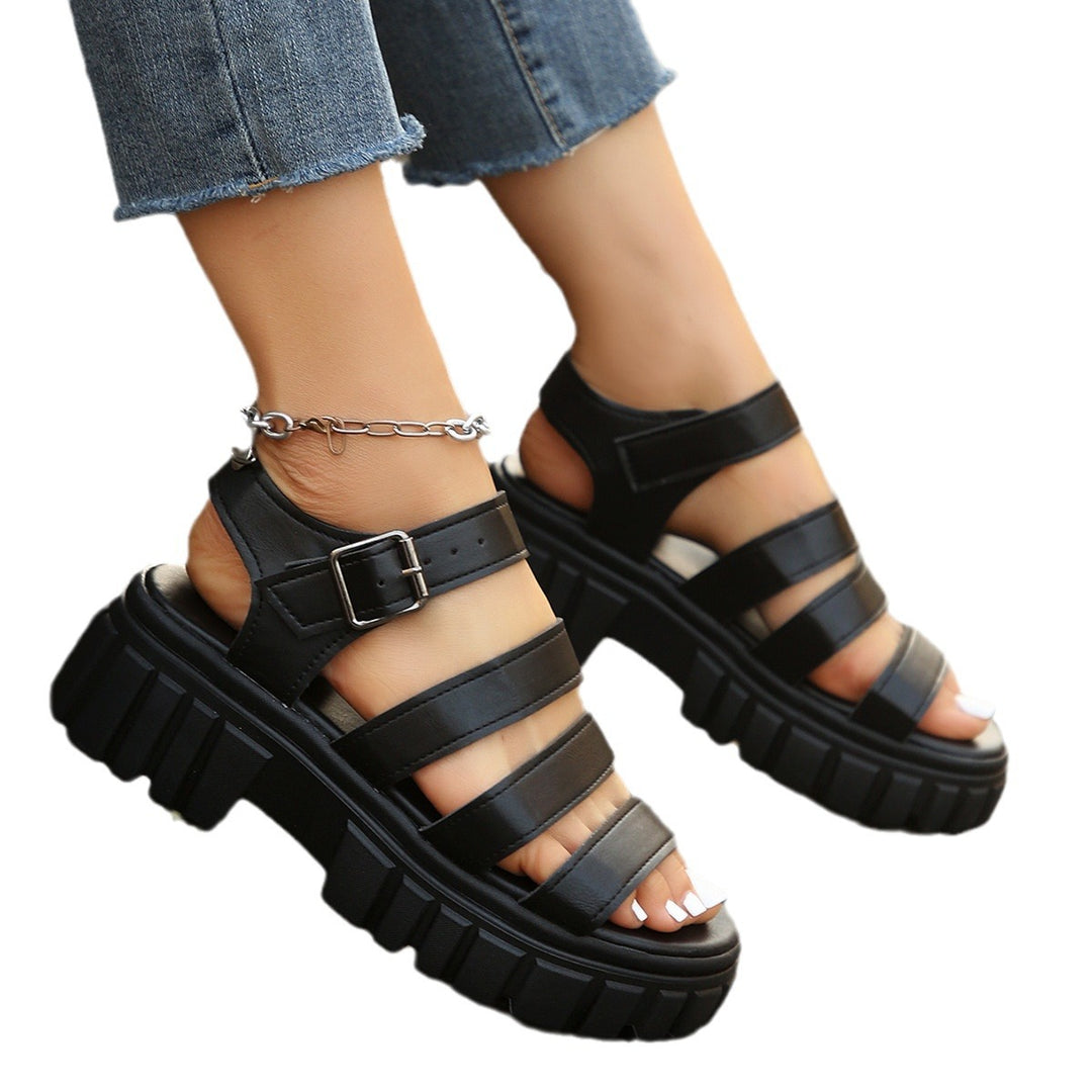 Platform-sole Casual Thick-soled Womens Plus