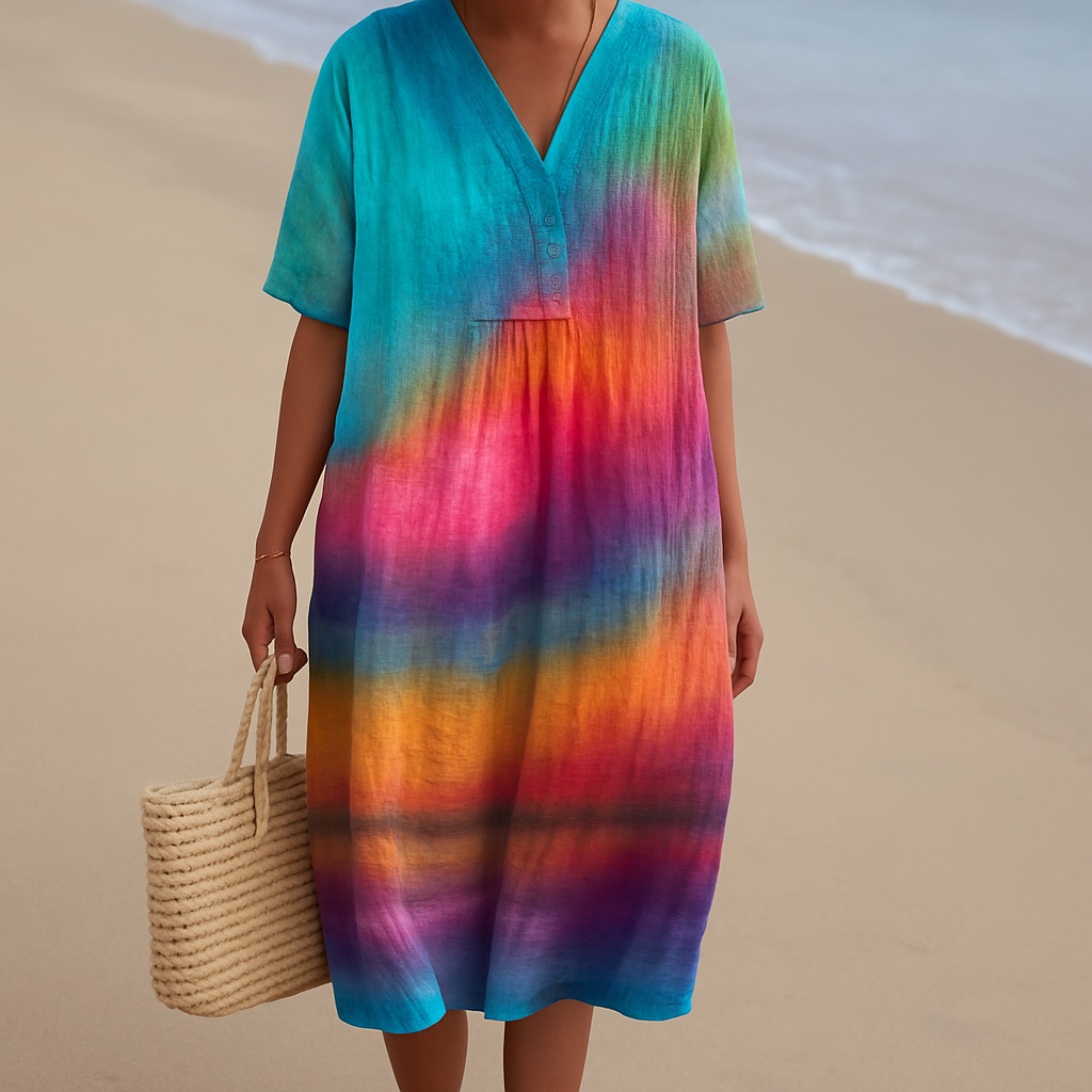 Ema - Šaty Tie-Dye při západu slunce