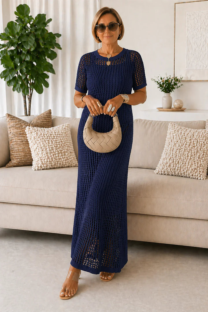 Beatriz - Dlouhé Šaty z Háčkování s Vnitřním Podšívkou