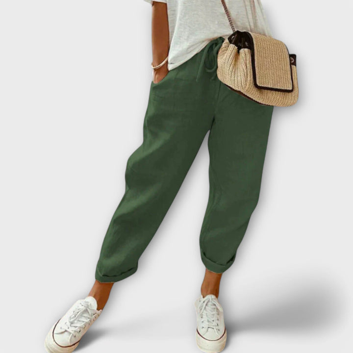 Bibi - Moderní a casual lněné kalhoty