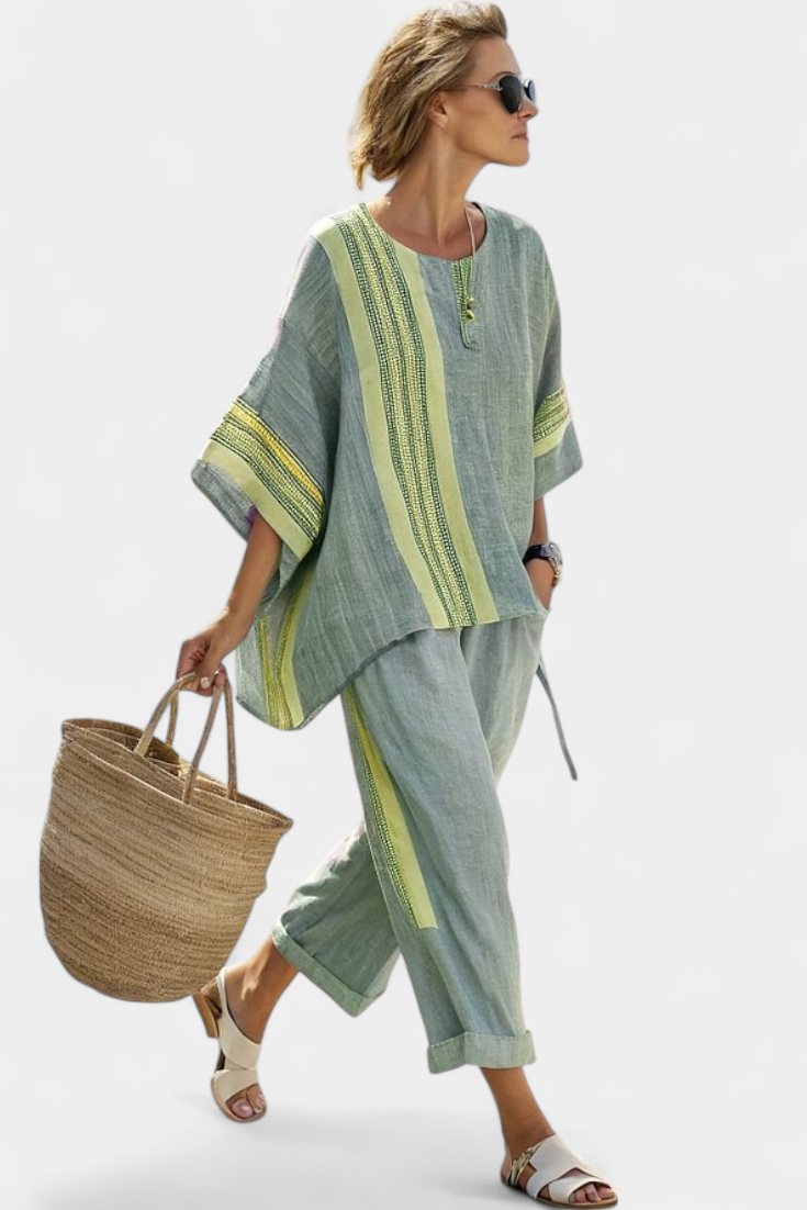 Lorena - Boho sada z lněného a bambusového materiálu