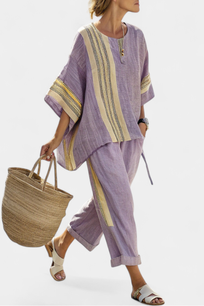 Lorena - Boho sada z lněného a bambusového materiálu
