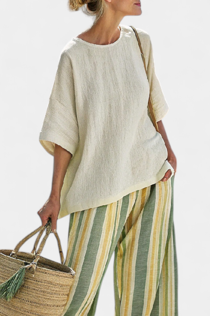 Olívia - Sada z bambusového lnu olivové barvy