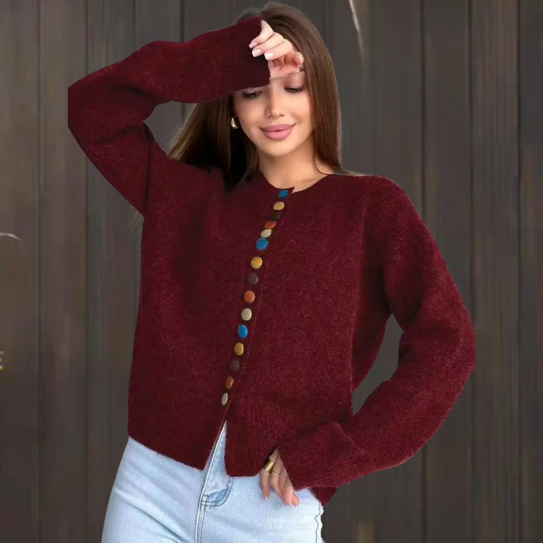 Nicole - Cardigan s Detaily Knoflíků