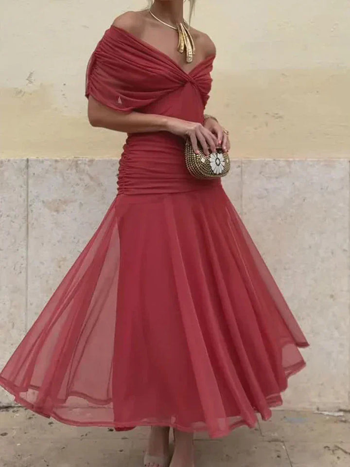 Luana - Elegantní šaty s výstřihem do V