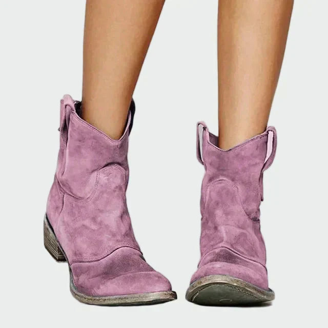 Retro cowboyské boty do kotníku