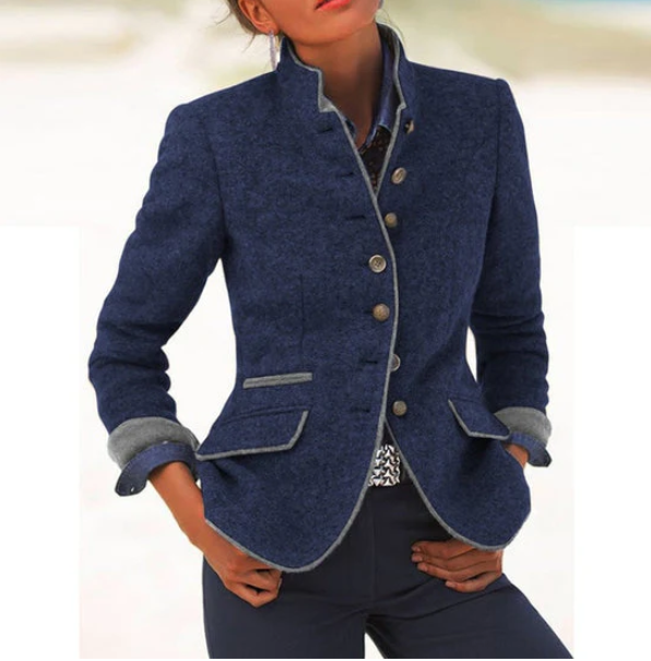 Valéria - Elegantní Cardigan s Vysokým Límcem
