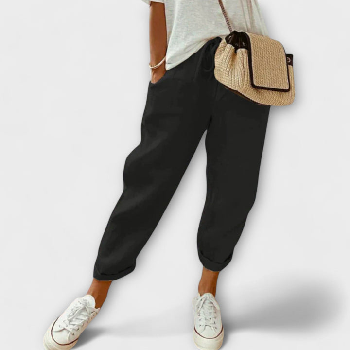 Bibi - Moderní a casual lněné kalhoty