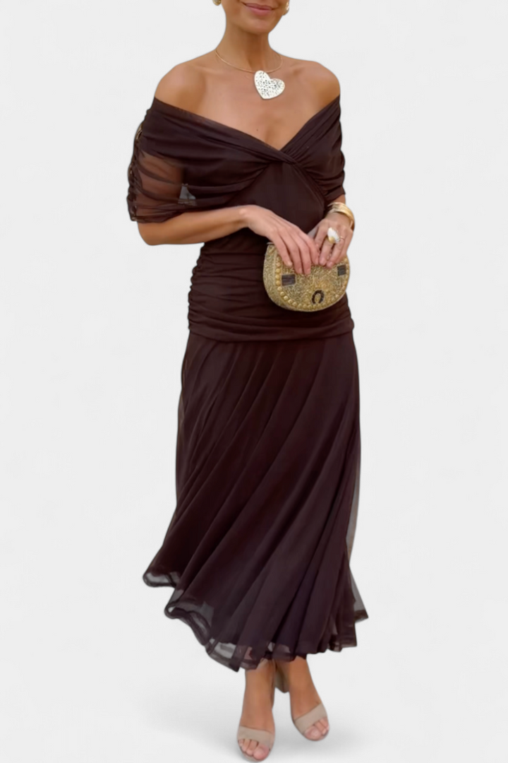 Luana - Elegantní šaty s výstřihem do V