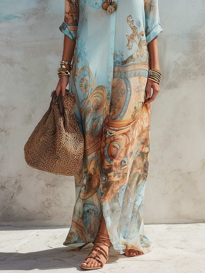 Lorna - Hemdblusenkleid Mediterraneo