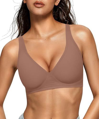 Deep V Wireless Comfort Supportive Wireless T-Shirt Push-Up Bra