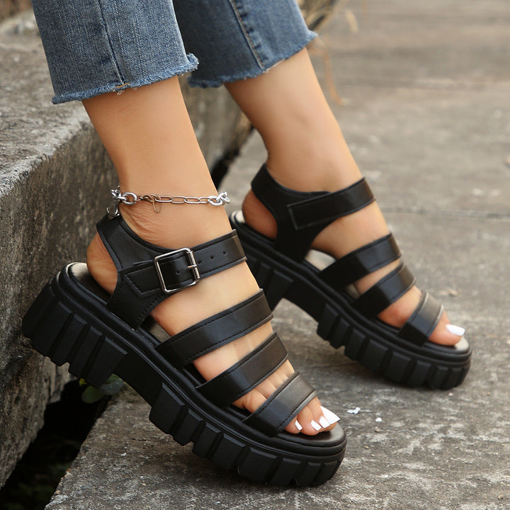 Platform-sole Casual Thick-soled Womens Plus