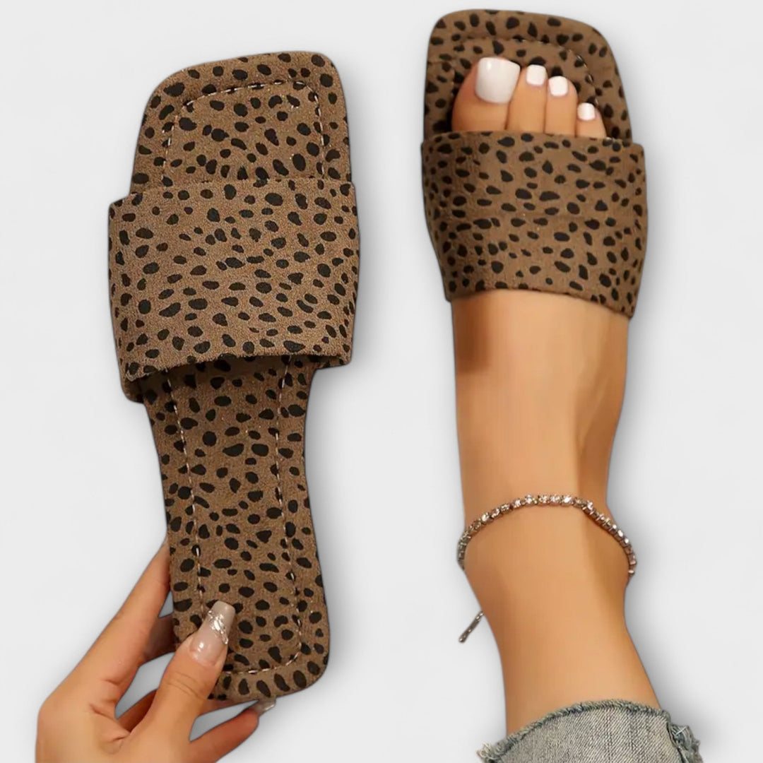 Elisabete - Plátěné mokasíny s leopardím vzorem