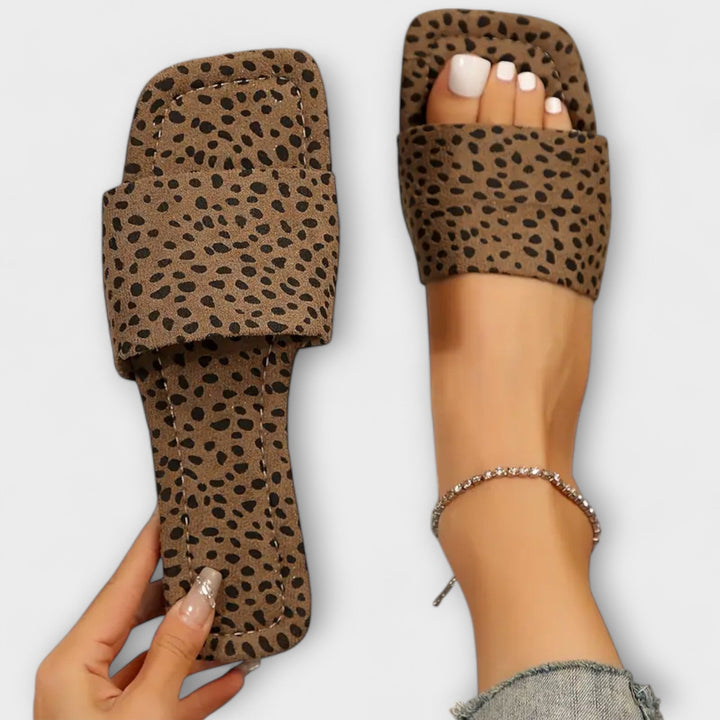 Elisabete - Plátěné mokasíny s leopardím vzorem
