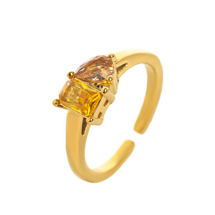 Titanium Steel Multi-Color Zircon December Birthstone 