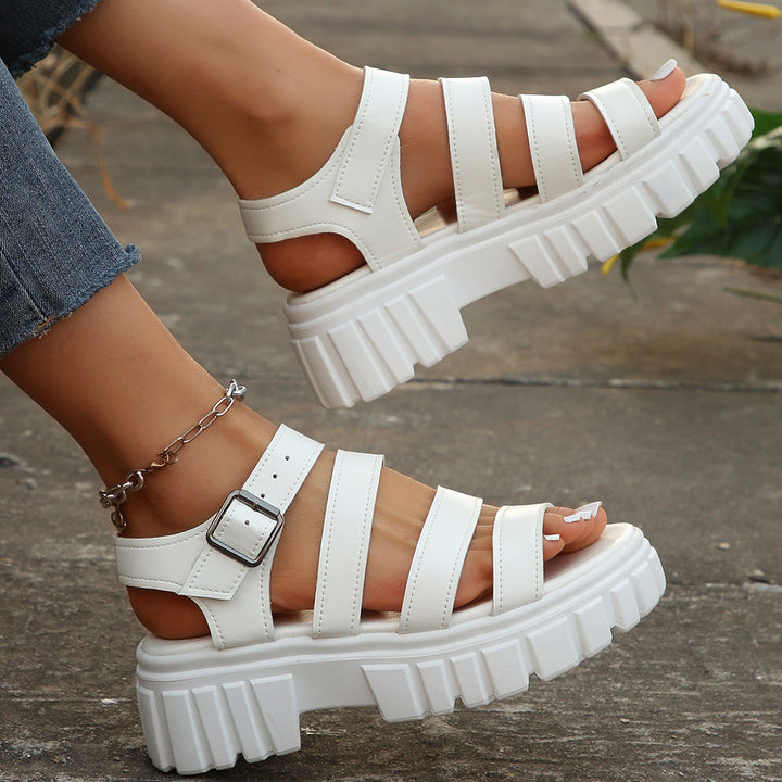 Platform-sole Casual Thick-soled Womens Plus