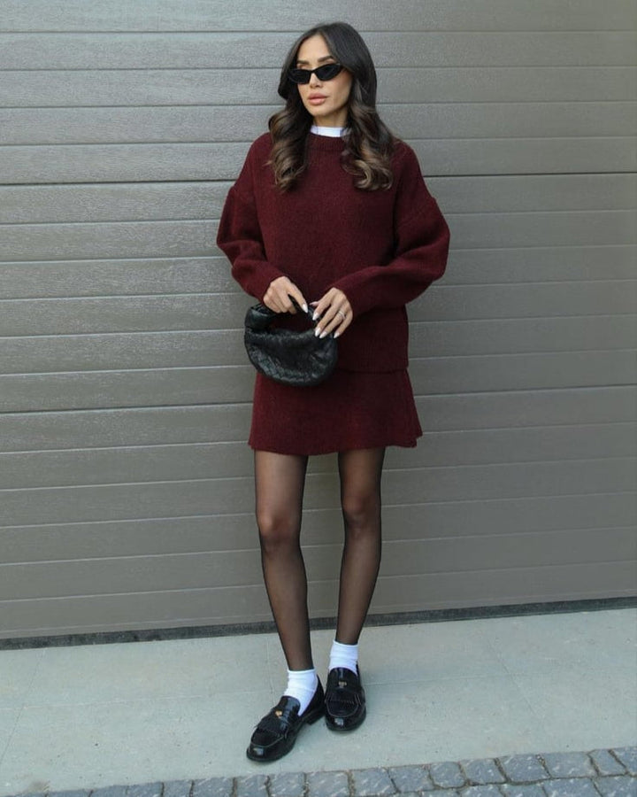 Lara - Podzimní Pletený Set