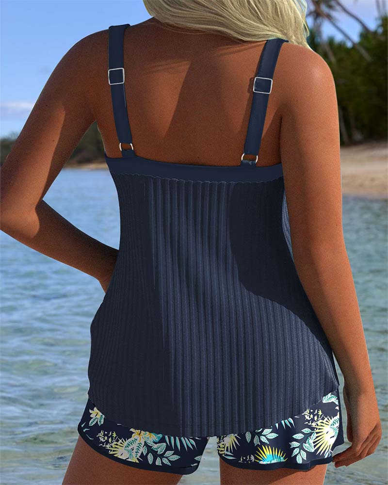 Serafina - Tankini s pruhy a spodní částí bikin ve dvou kusech