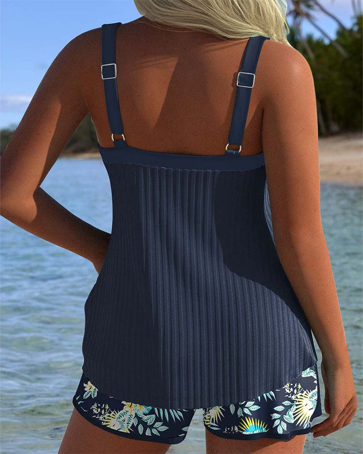 Serafina - Tankini s pruhy a spodní částí bikin ve dvou kusech