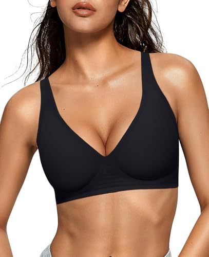 Deep V Wireless Comfort Supportive Wireless T-Shirt Push-Up Bra