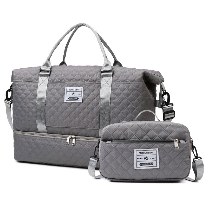 Large-Capacity Quilted Embroidered Thread Handle
