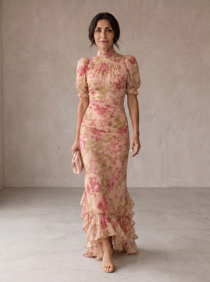 Rosario | Dlouhé květinové šaty z chiffon